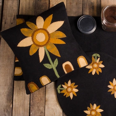 Sunflower Power Pillow Black PLDG0037 - The Fox Decor